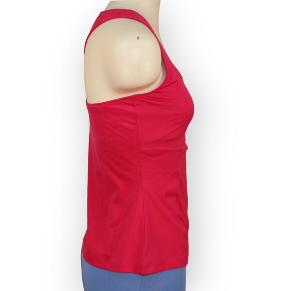 BOAST USA Women Active Tank Medium Fuschia Stretch Bra Racerback Leaf Logo - Picture 4 of 9